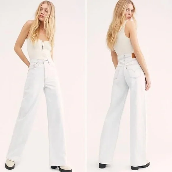 Levi's | Jeans | Levis Premium Ribcage Wide Leg Jeans New | Poshmark